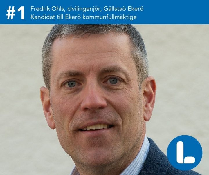 Fredrik Ohls kandidat till Ekerö kommunfullmäktige